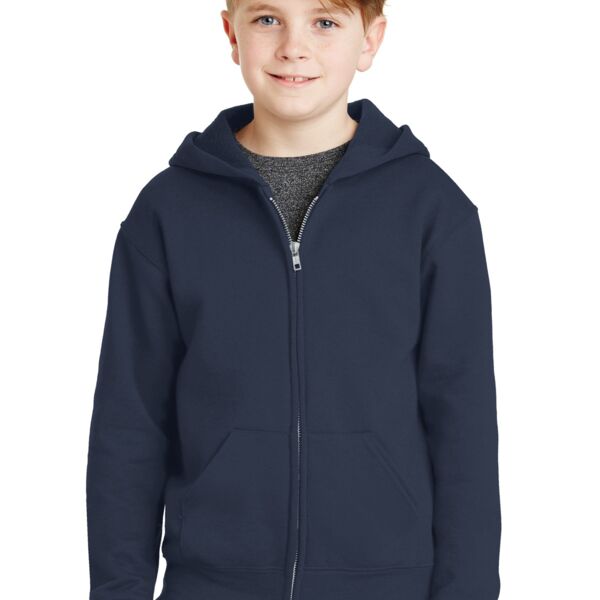 Youth NuBlend ® Full Zip Hooded Sweatshirt Thumbnail