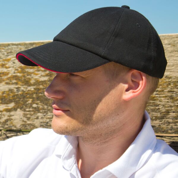 Low Profile Heavy Brushed Cotton Cap with Sandwich Peak Thumbnail