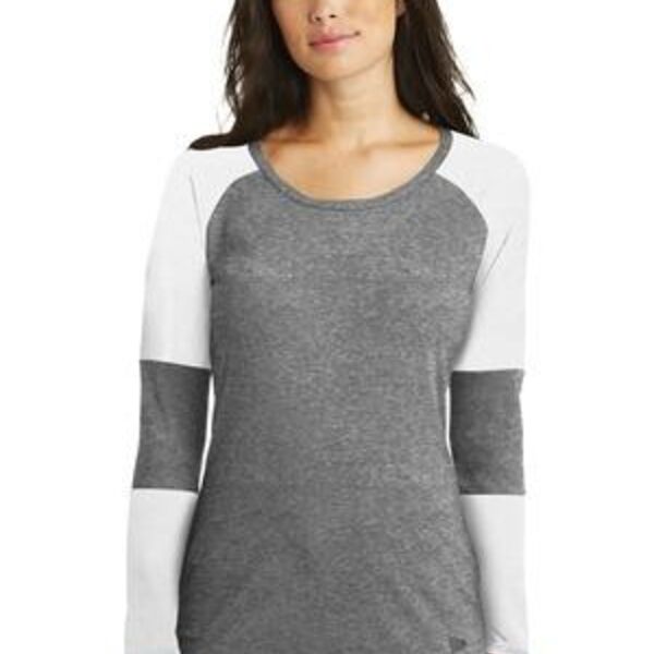 Ladies Tri Blend Performance Baseball Tee Thumbnail