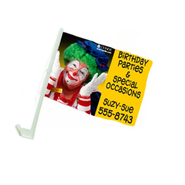 Flag for the Car, Small, Single Ply, 7.5" x 10.75", Includes 13.5" car flagpole Thumbnail