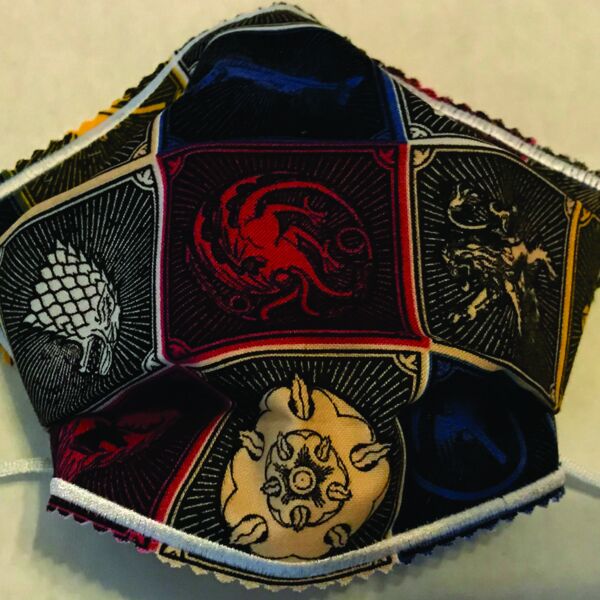 FACEMASK - NON-MEDICAL HOMEMADE MASK -2-PLY CLOTH - WASHABLE- GAME OF THRONES Thumbnail